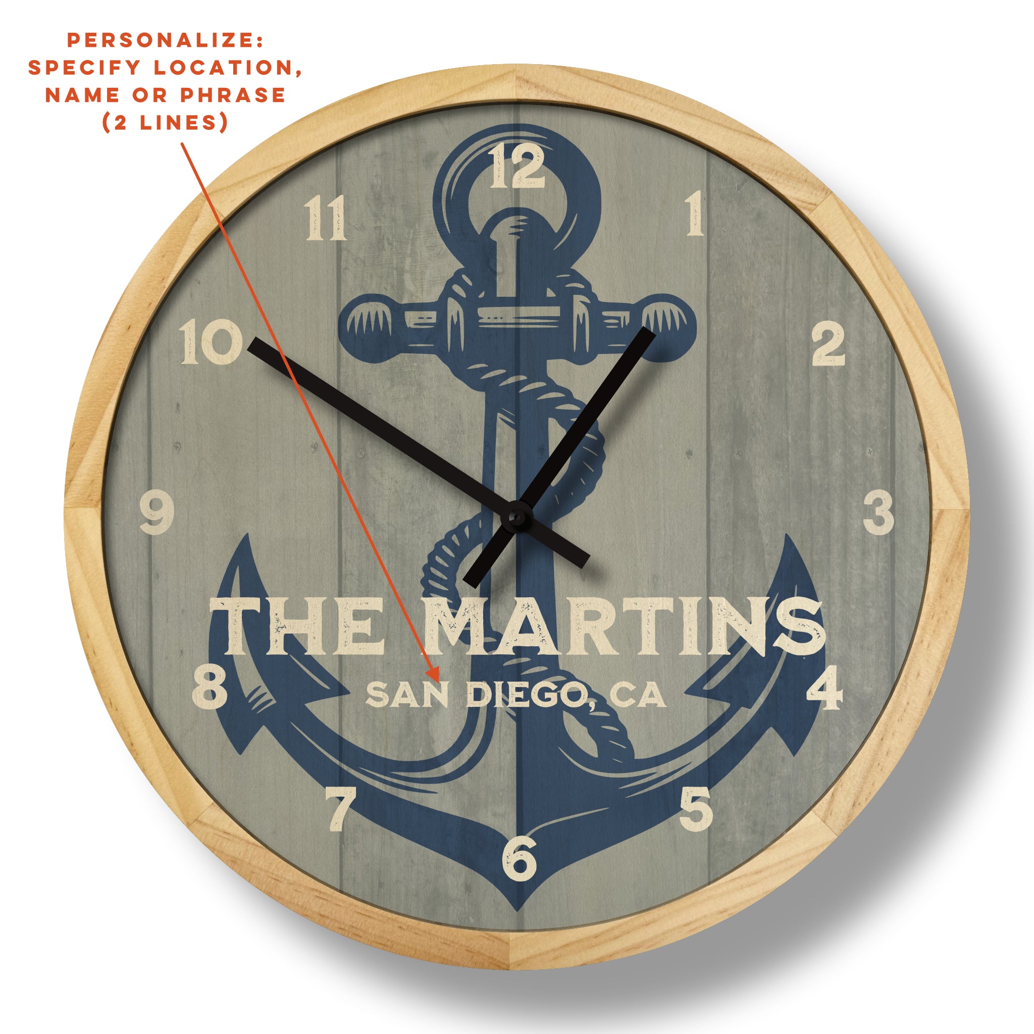 anchor wall clock