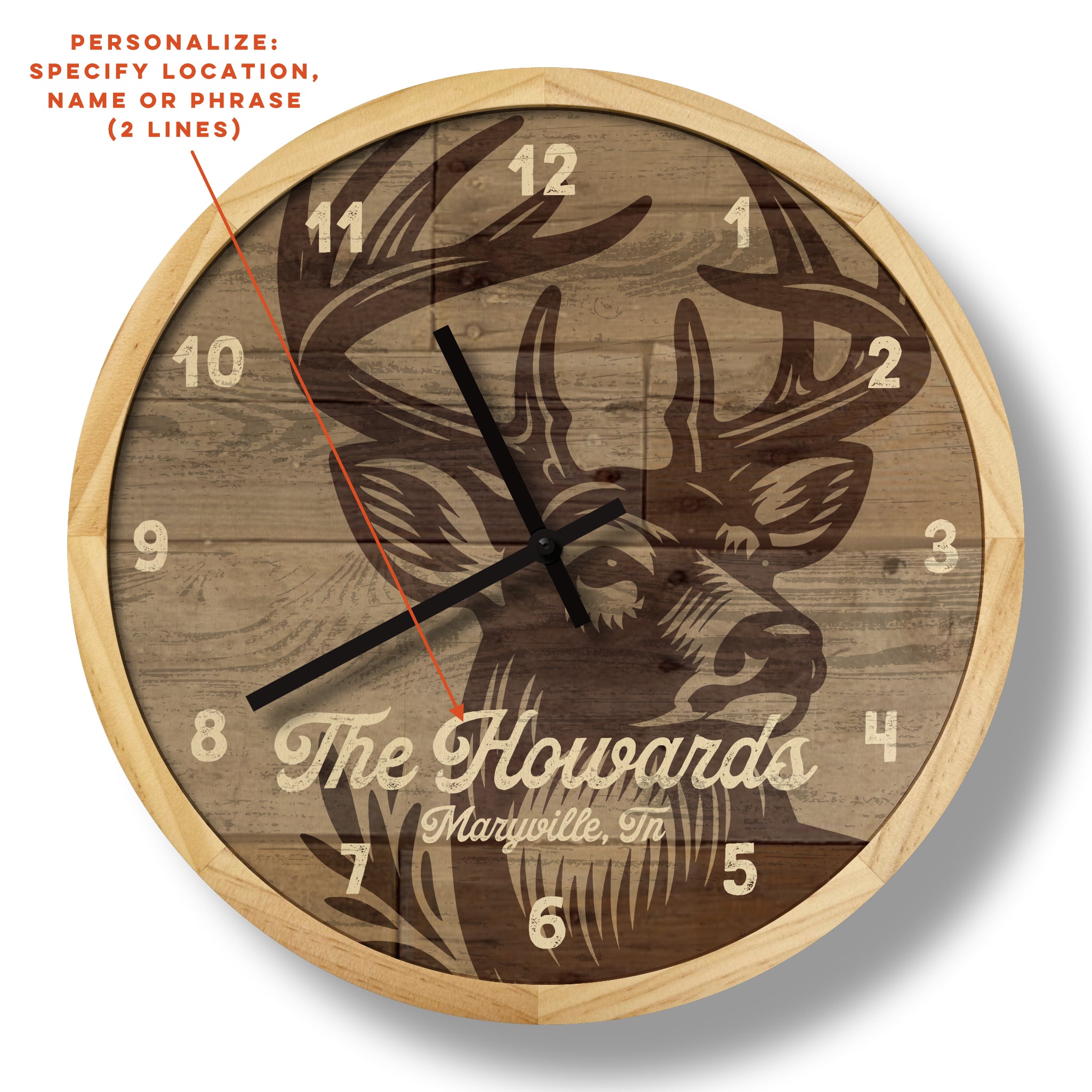 deer wall clock