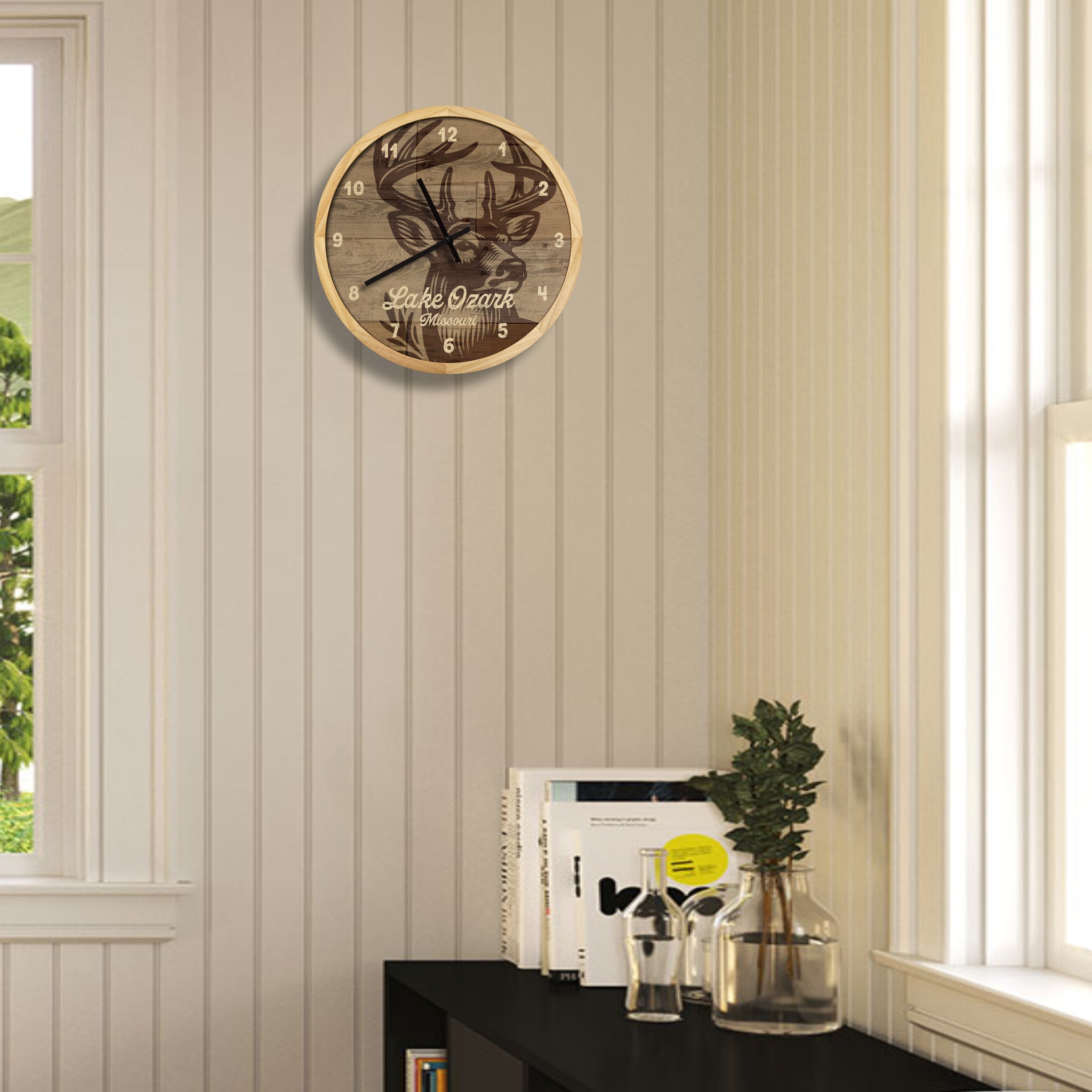 deer wall clock