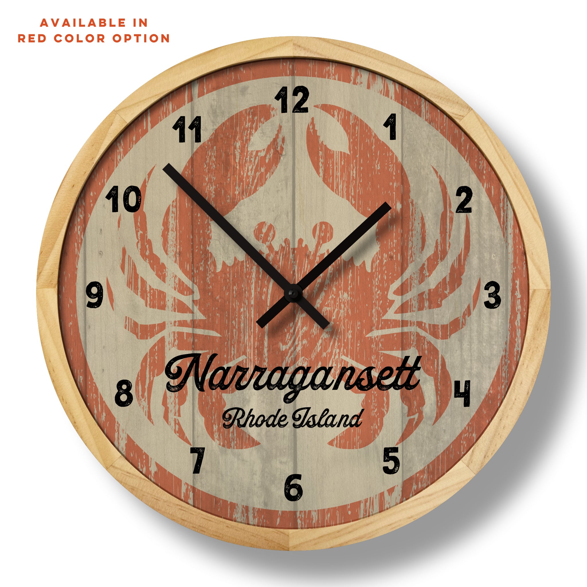 crab wall clock – local time clock co.