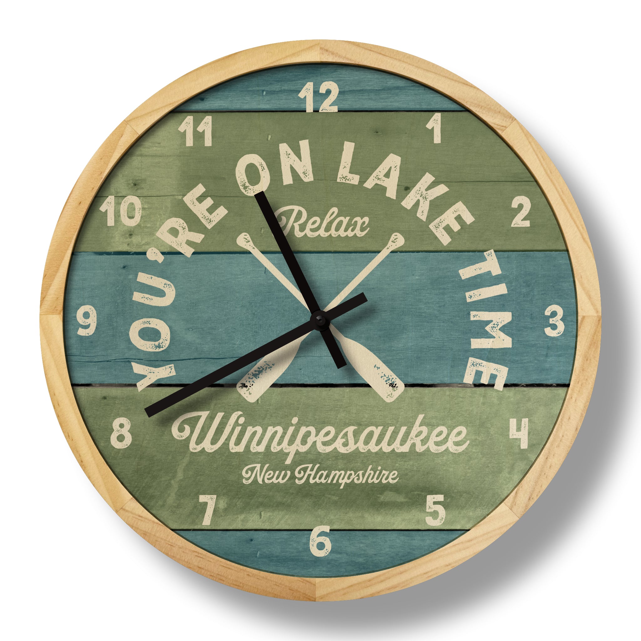 lake time wall clock – local time clock co.