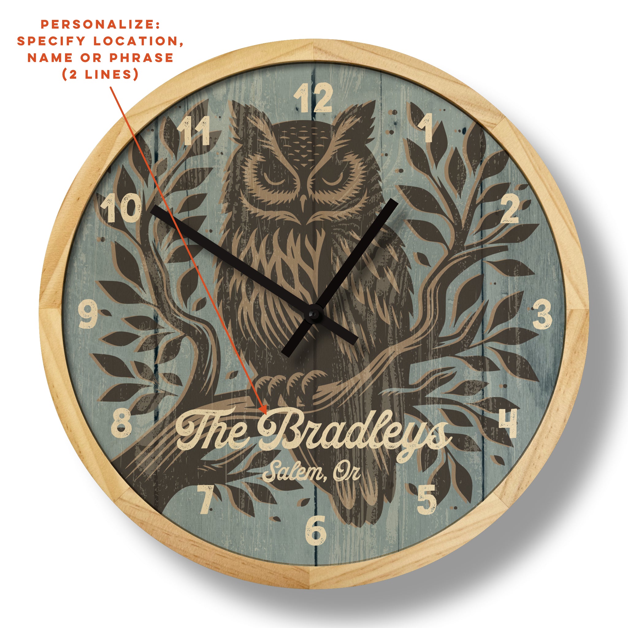 owl wall clock