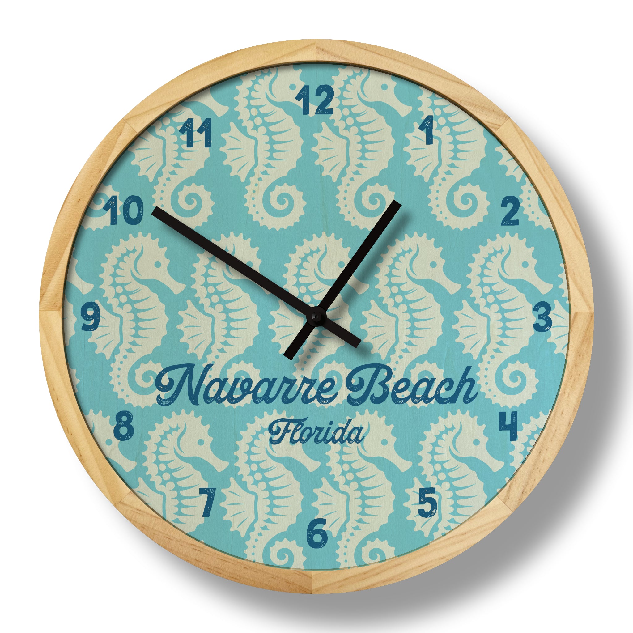 seahorse wall clock – local time clock co.