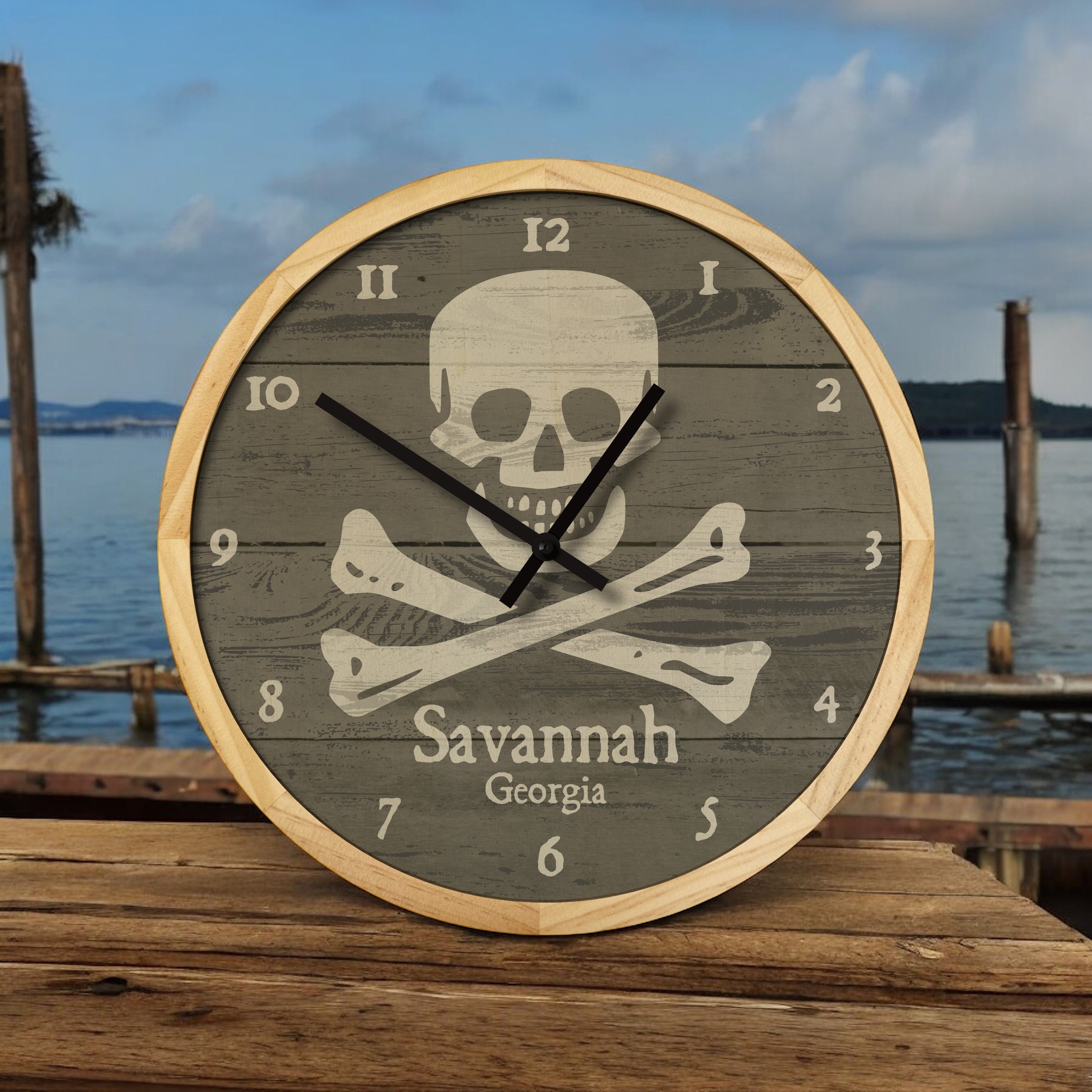 pirate wall clock