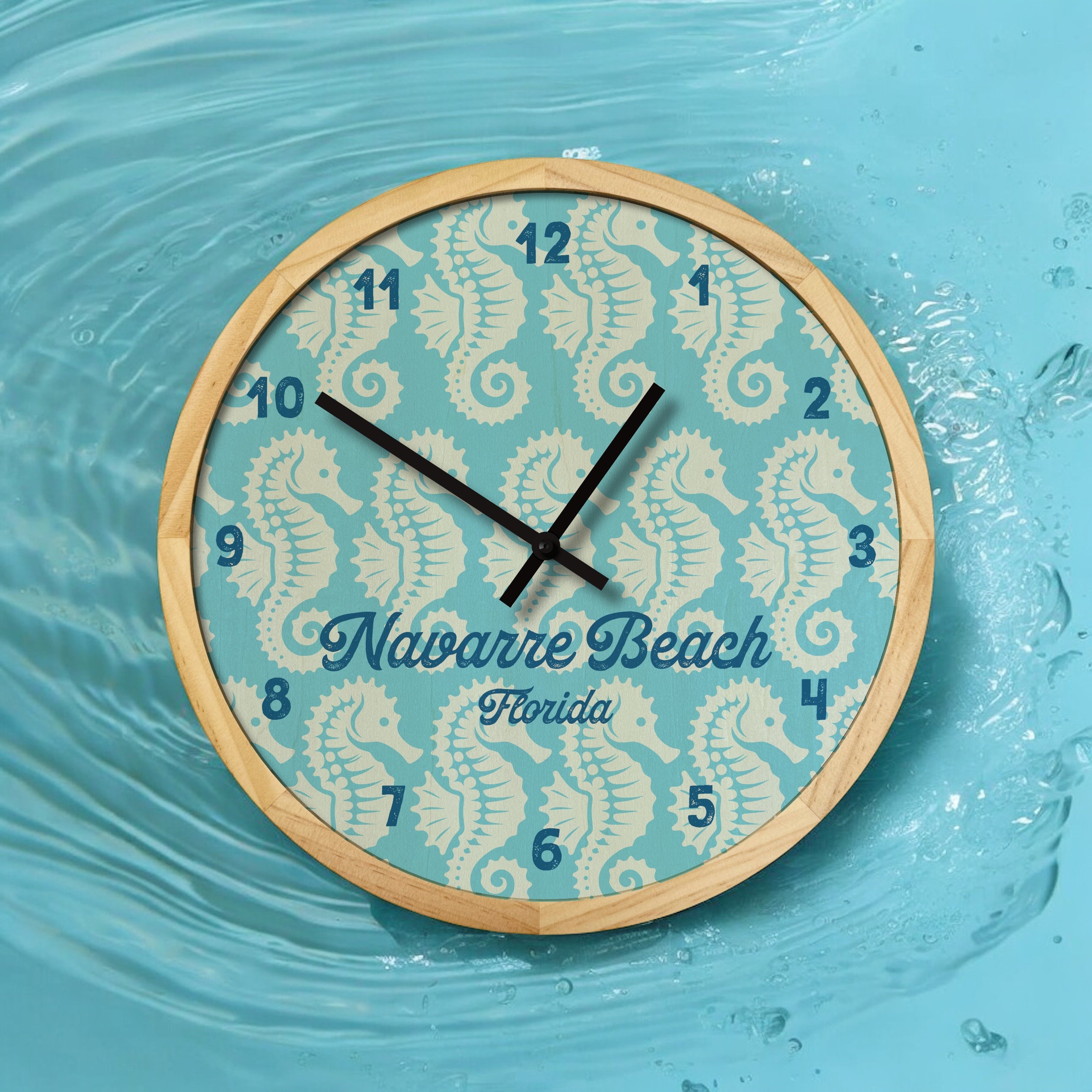 seahorse wall clock